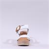 Oh My Sandals Square Buckle Wedge - White